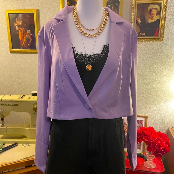lavender cropped jacket